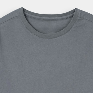 T-shirt uni de haute qualité pour homme, respirant, en coton, col rond, streetwear, manches courtes, logo personnalisé, fournisseur d'usine OEM ODM - Product Image 4