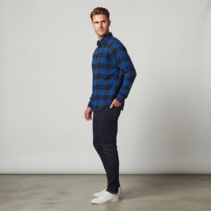 Camisa de Franela Personalizada para Hombre, con Botones a Presión, a Cuadros, para Trabajo, Granja, Aire Libre, OEM, ODM, Marca Privada - Product Image 3