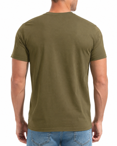 Camiseta Básica de Cuello Redondo para Hombre, Tela de Algodón, Manga Corta, Ropa Casual, Impresión Personalizada, Venta al por Mayor - Product Image 2
