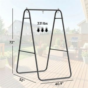 Supporto Nero per Sedia a Dondolo Sospesa, Accessorio per Sedia da Giardino - Product Image 6