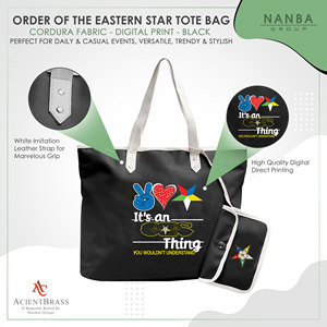 Sac fourre-tout noir : C'est une chose OES, tu ne l'aurais pas compris. |   Sac fourre-tout noir imperméable personnalisé Eastern Star - Product Image 4