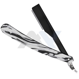 Men's Professional Straight <b>Razor</b> Cutthroat Barber Shaving <b>Razor</b> <b>Single</b> Edge <b>Blade</b> Salon Quality Lightweight Straight Edge <b>Razor</b> - Product Image 2