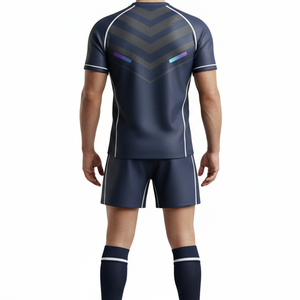 ชุดยูนิฟอร์มรักบี้แบบมีโลโก้สั่งทำพิเศษ เสื้อและกางเกงขาสั้นแบบซับลิเมชั่น แห้งเร็ว ป้องกันรังสียูวี สำหรับทีมรักบี้  ผู้ผลิตมืออาชีพ - Product Image 3