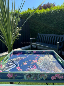 Bandeja de servicio de madera de alta calidad con revestimiento resistente a la oxidación y construcción duradera para uso duradero Ideal para Cocina - Product Image 6