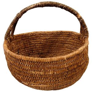 Fast Shipping Round Rattan Storage <b>Baskets</b> Natural Rattan <b>Bread</b> <b>Basket</b> with Handle for Vegetable Fruit Serving Food Storage - Product Image 1