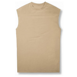Men's <b>Large</b> Size Loose Top Breathable Sports Vest With Sleeveless Design Solid Color Top - Product Image 3