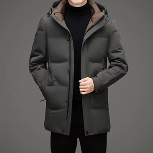 Men Custom <b>Thin</b> Embroidery Front <b>Puffer</b> <b>Jacket</b> Casual Outdoor Winter Coat Wholesale Factory Supply - Product Image 3