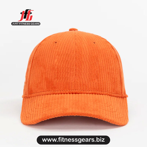 หมวกเบสบอลผ้าลูกฟูกสีส้ม 6 แผง ปรับขนาดได้ ใส่ได้ทั้งชายและหญิง หมวกลำลองสำหรับผู้ใหญ่ สีพื้น ใส่ได้ทุกฤดู - Product Image 1