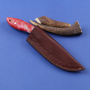 Cuchillo de caza OEM personalizado con hoja fija de acero 12C27 grabado al ácido, mango de resina de grado industrial y diseño Drop Back Skinner - Product Image 6