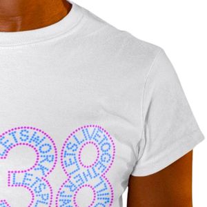 T-shirt blanc à manches courtes et col rond pour femme, décontracté, streetwear, style de vie, sport, usage quotidien, vêtements confortables - Product Image 6