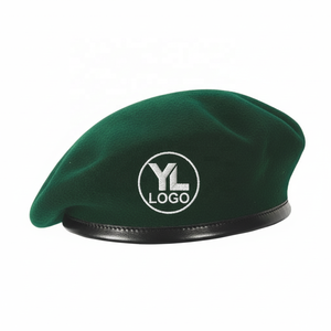 Pure Wool Formal Dress <b>Beret</b> Classic Felt French Hat Unisex Custom Embroidered Premium Headwear - Product Image 3