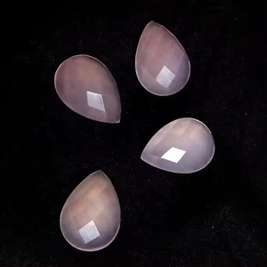 6mm 9mm naturel rose calcédoine Rose coupe poire Cabochon lisse Semi précieux pierres précieuses anneaux fabrication de bijoux au prix le plus bas 100% - Product Image 2