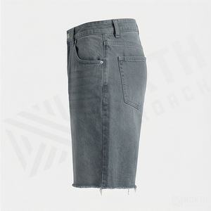 Shorts en jean brodés Y2K personnalisés pour hommes et femmes, style streetwear hip-hop, haute qualité, tendance - Product Image 3