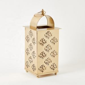 2026 Ramadan <b>Parties</b> <b>Decorations</b> <b>Gold</b> Moroccan Tabletop <b>Decorations</b> Metal Candle Holder Lantern - Product Image 1