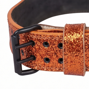 Cinturón de Cuero Genuino Personalizado para Hombre, Cinturón de Cuero con Brillo para Levantamiento de Pesas, Cinturones de Cuero con Brillo Resistentes para Powerlifting, Cinturón de Cuero Unisex para Gimnasio - Product Image 2