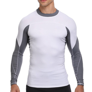 <b>mens</b> <b>compression</b> <b>shirt</b> short sleeve gym fitness athletic wear tight fit breathable quick dry stretch sports training wear - Product Image 1