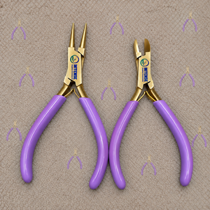 Professional 2 PCS Jewelry Making Pliers Set Precision Round Nose Plier and <b>Side</b> <b>Cutter</b> Tool for Handmade Jewelry Crafting - Product Image 1