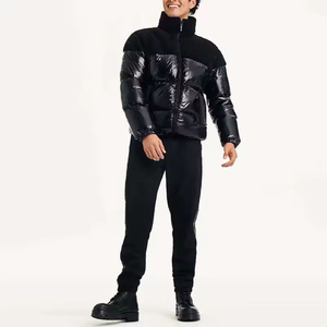 Veste bomber d'hiver imperméable et coupe-vent pour homme, personnalisée, avec capuche en tissu laine/polyester et fermeture éclair - Product Image 2