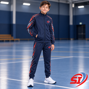 Conjunto Deportivo Ligero con Capucha para Niños, 100% Algodón, Chaqueta y Pantalones de Secado Rápido para Academia de Fútbol y Entrenamiento - Product Image 5
