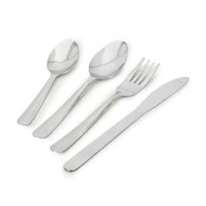 Ensemble de couverts en acier inoxydable, style simple et durable, finition miroir, cuillère, fourchette, couteau, vaisselle pour hôtel et restaurant - Product Image 4