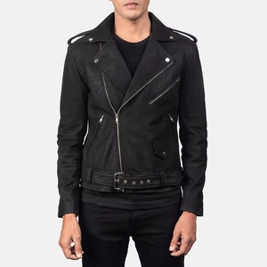 Veste en cuir véritable unisexe pour l'hiver, fermeture éclair, imperméable, coupe-vent, veste en cuir de haute qualité sur mesure, vente en gros - Product Image 5