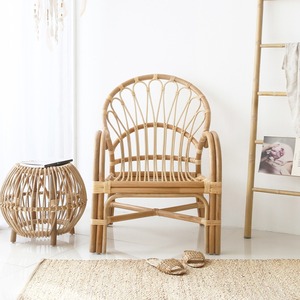 Fauteuil d'appoint pour îlot de cuisine et décoration de salon, fauteuil en rotin tressé à la main - Product Image 6