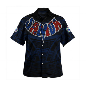 Chemise Hawaïenne Personnalisée à Imprimé Tribal Samoan Tatau, Chemises Aloha Traditionnelles Polynésiennes, Fournisseur en Gros - Product Image 3
