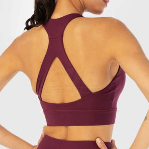 สปอร์ตบราออกกำลังกายแบบแห้งเร็ว ระบายอากาศได้ดี รองรับทรงได้ดีเยี่ยม ผลิตตามสั่ง วัสดุสแปนเด็กซ์/ไนลอนด้านหน้า ปรับขนาดและดีไซน์ได้ตามต้องการ สำหรับผู้หญิง - Product Image 2