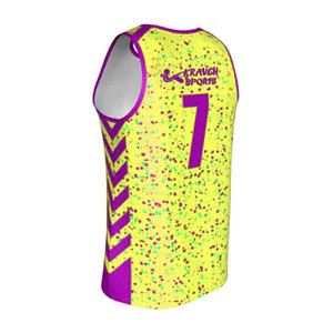 Maillot de basket-ball imprimé par sublimation, style sportif, best-seller en ligne, prix abordable - Product Image 2