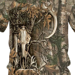 Wholesale Old School Performance Thermal Apparel Long Sleeve <b>Camo</b> Shirt for Hunting Vest Fishing Waterproof Printed Cheap Tee - Product Image 5