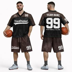 เสื้อฟุตบอลอเมริกันแขนสั้นคุณภาพสูง ดีไซน์ใหม่ ชุดกีฬาระบายอากาศได้ดี สำหรับกีฬา - Product Image 1