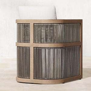 Modern Style U-Shape Teak Wood Frame Material With Minimalist Design and <b>Armchair</b> Style For Home Furniture Decoration - Product Image 4