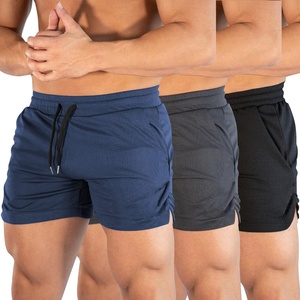 Pantalones Cortos Deportivos Casuales para Hombre con Logotipo OEM al por Mayor, Paquete de 2, de Secado Rápido, Transpirables, Ecológicos, para Gimnasio y Entrenamiento, con Cierre - Product Image 5