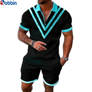 Conjunto Deportivo Corto para Hombre, Talla Grande, con Logotipo Personalizado, Colección de Verano, Cómodo y Transpirable, Ropa de Playa - Product Image 6