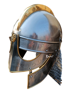 Casco Vikingo Hecho a Mano con Cota de Malla, Casco de Guerrero de Acero Suave con Grabado de Dragón Nórdico para Recreación Histórica, Cosplay y Decoración del Hogar - Product Image 3