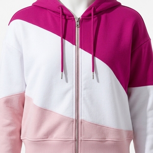 Sweat à capuche zippé pour femme, coupe courte et ample, vêtements streetwear pour femme, fabricant en gros, commandes personnalisées, style premium - Product Image 5