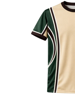 Men Beige Dark Green Brown Sport <b>T</b>-<b>Shirt</b> Shorts Set Breathable Quick Dry Gym Wear Athletic Running Training Activewear Color - Product Image 3
