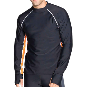 เสื้อยืดออกกำลังกายแบบเรียบง่ายสำหรับผู้ชาย MMA Rash Guard ระบายอากาศได้ดี แห้งเร็ว เป็นมิตรกับสิ่งแวดล้อม แขนยาว พิมพ์ลายดิจิตอล FLP GEARS - Product Image 2