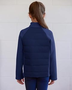 Chaqueta acolchada de lana azul marino para hombre, con cuello alto, cierre de cremallera, gruesa y cálida, para invierno. - Product Image 3
