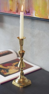 Support de bougie vintage en laiton conique fait main, embossé, résistant à la chaleur, grand modèle pour la décoration de la maison, Noël, mariage, fête - Product Image 6