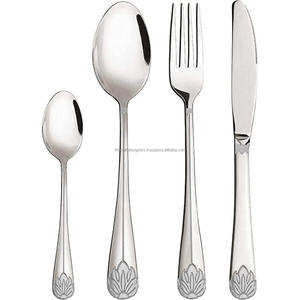 Ensemble de couverts réutilisables de qualité exclusive ensemble de couverts élégants en métal fini blanc argenterie pour hôtels et restaurants - Product Image 5