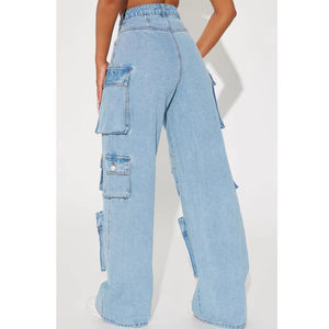 กางเกงคาร์โก้หนังน้ำหนักเบา สวมใส่สบาย ทันสมัย สินค้ามาใหม่ ขายส่ง OEM กางเกงคาร์โก้ผู้หญิง/กางเกงสำหรับผู้หญิง - Product Image 4