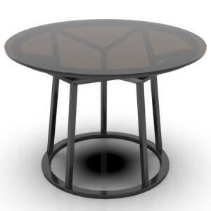 Elegante y Duradera Mesa de Centro de Metal Negro con Superficie Circular de Vidrio, Mesa de Centro Moderna de Diseño Metálico para Interiores de Apartamentos - Product Image 3