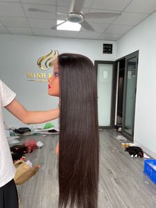 ベトナム産の本物の人毛とウィッグ100% 生シングルドナーヘア卸売価格で配達準備完了