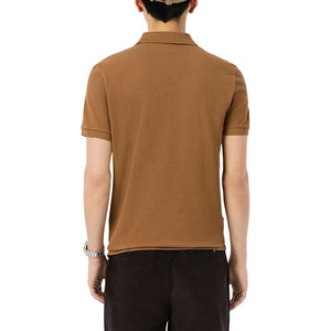 Polo de Manga Corta para Hombre, Color Marrón, Estilo Casual, Liso, Tejido Transpirable, Logotipo Personalizado, OEM, ODM Disponible - Product Image 2