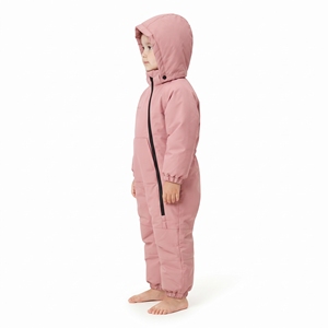 Traje de Nieve Impermeable Rosa para Bebés Niñas, Modelo Ojo de Halcón, Mono de Invierno con Capucha, Aislado para Bebés y Niños Pequeños - Product Image 4