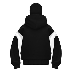 เสื้อฮู้ดซิปแบบมีหน้ากากนินจา พรีเมียม ผ้าฟลีซ 450 GSM สำหรับผู้ชาย สไตล์สตรีทแวร์ ทรงโอเวอร์ไซส์  แบบยูนิเซ็กซ์  รับสกรีนโลโก้ตามสั่ง - Product Image 4