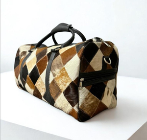 กระเป๋าเดินทางหนังแท้แบบดัฟเฟิล น้ำหนักเบา เป็นมิตรกับสิ่งแวดล้อม พับเก็บได้ ขนาดปรับแต่งได้ ปิดซิป ความจุขนาดใหญ่ - Product Image 2