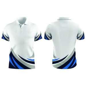 Polo pour homme en polyester et coton de haute qualité, motif uni, manches courtes, respirant, vente en gros - Product Image 2