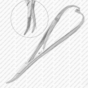 High Quality Needle Holder Ligature Pliers Curved Smaha Tip Dental Surgical Instrument Stainless Steel OEM CE Certified - Product Image 4